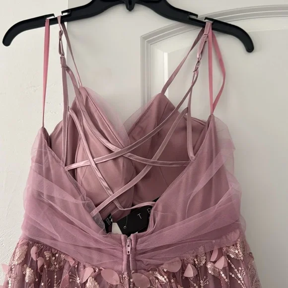 NWT TRIXXI Fit & Flare Floral Tulle Skirt Maxi Prom Dress - Size: 11 - Picture 7 of 12